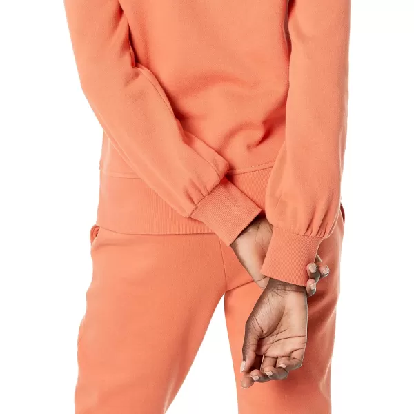 Amazon Essentials Womens ClassicFit Gathered LongSleeve Crewneck SweatshirtClay