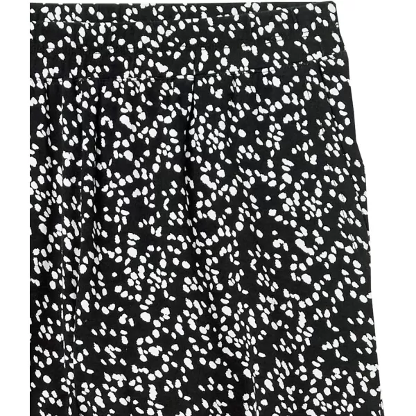 Amazon Essentials Womens ClassicFit Knit PullOn ShortBlackWhite Animal Print