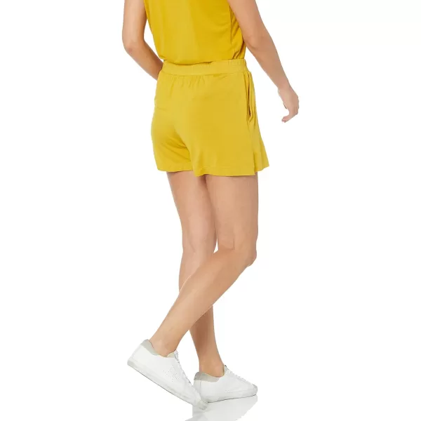 Amazon Essentials Womens ClassicFit Knit PullOn ShortDark Yellow