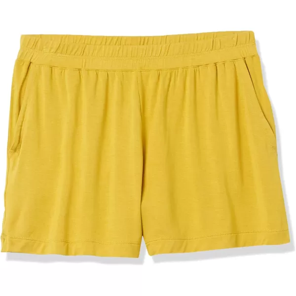 Amazon Essentials Womens ClassicFit Knit PullOn ShortDark Yellow