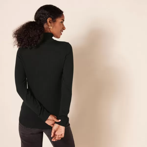 Amazon Essentials Womens ClassicFit Lightweight LongSleeve Turtleneck Sweater Available in Plus SizeBlack