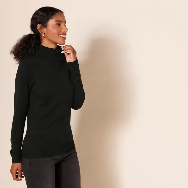 Amazon Essentials Womens ClassicFit Lightweight LongSleeve Turtleneck Sweater Available in Plus SizeBlack