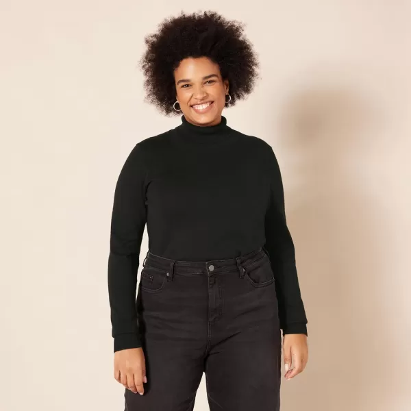 Amazon Essentials Womens ClassicFit Lightweight LongSleeve Turtleneck Sweater Available in Plus SizeBlack