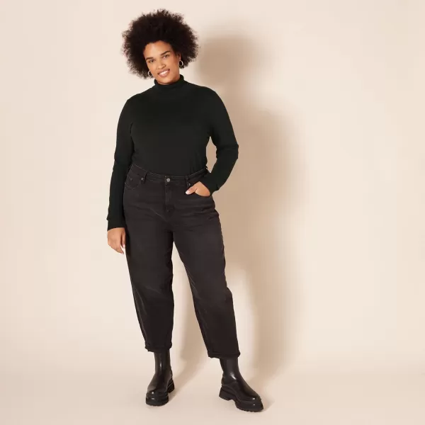 Amazon Essentials Womens ClassicFit Lightweight LongSleeve Turtleneck Sweater Available in Plus SizeBlack