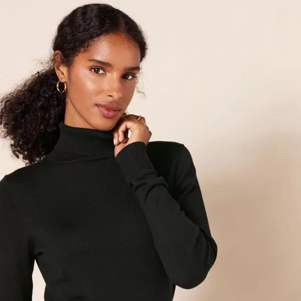 Amazon Essentials Womens ClassicFit Lightweight LongSleeve Turtleneck Sweater Available in Plus SizeBlack