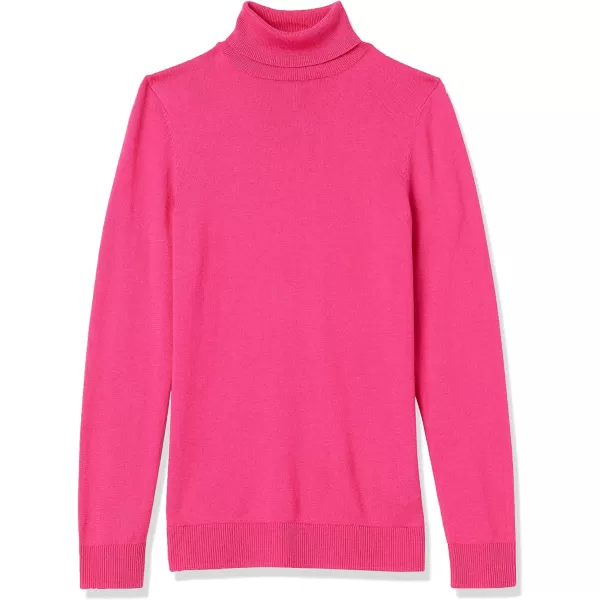 Amazon Essentials Womens ClassicFit Lightweight LongSleeve Turtleneck Sweater Available in Plus SizeBright Pink