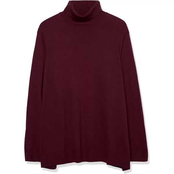 Amazon Essentials Womens ClassicFit Lightweight LongSleeve Turtleneck Sweater Available in Plus SizeBurgundy