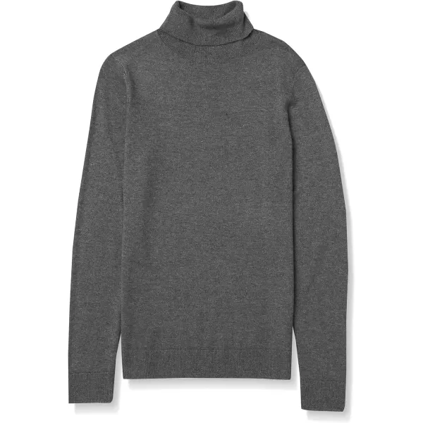 Amazon Essentials Womens ClassicFit Lightweight LongSleeve Turtleneck Sweater Available in Plus SizeCharcoal Heather