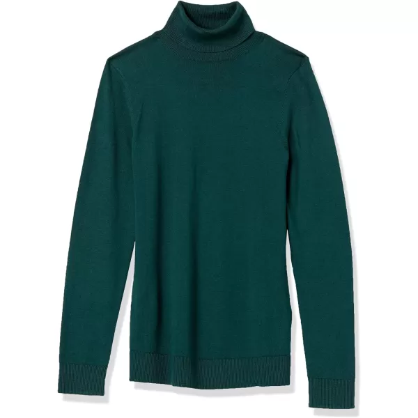 Amazon Essentials Womens ClassicFit Lightweight LongSleeve Turtleneck Sweater Available in Plus SizeForest Green