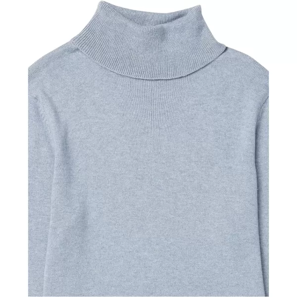 Amazon Essentials Womens ClassicFit Lightweight LongSleeve Turtleneck Sweater Available in Plus SizeIndigo Blue Heather