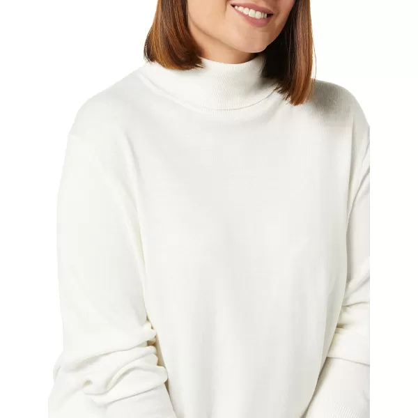 Amazon Essentials Womens ClassicFit Lightweight LongSleeve Turtleneck Sweater Available in Plus SizeIvory