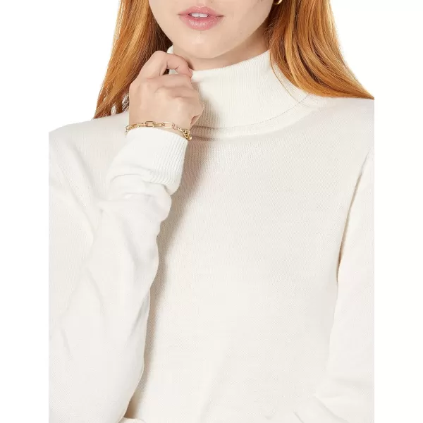 Amazon Essentials Womens ClassicFit Lightweight LongSleeve Turtleneck Sweater Available in Plus SizeIvory