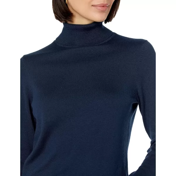 Amazon Essentials Womens ClassicFit Lightweight LongSleeve Turtleneck Sweater Available in Plus SizeNavy