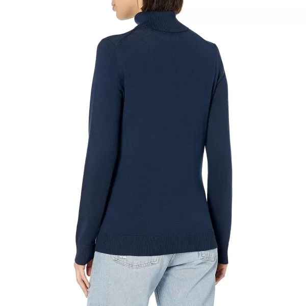 Amazon Essentials Womens ClassicFit Lightweight LongSleeve Turtleneck Sweater Available in Plus SizeNavy