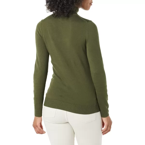 Amazon Essentials Womens ClassicFit Lightweight LongSleeve Turtleneck Sweater Available in Plus SizeOlive