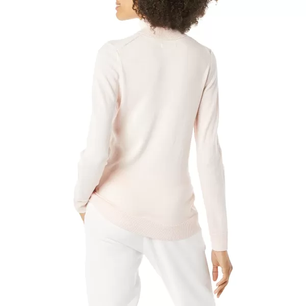 Amazon Essentials Womens ClassicFit Lightweight LongSleeve Turtleneck Sweater Available in Plus SizePale Pink