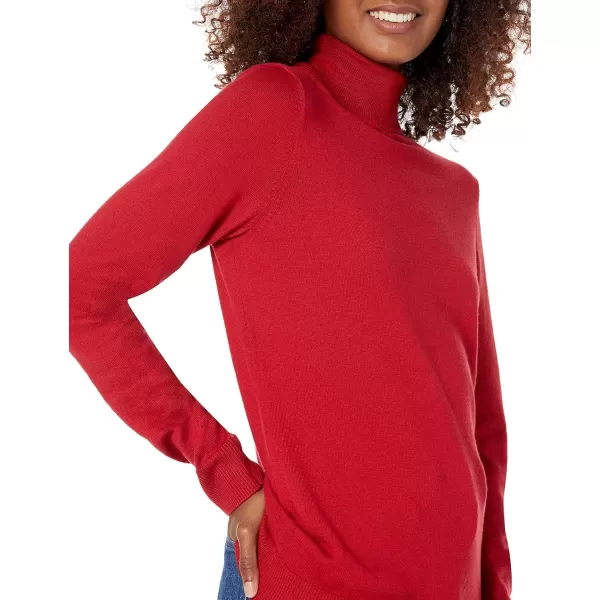 Amazon Essentials Womens ClassicFit Lightweight LongSleeve Turtleneck Sweater Available in Plus SizeRed