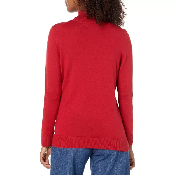 Amazon Essentials Womens ClassicFit Lightweight LongSleeve Turtleneck Sweater Available in Plus SizeRed