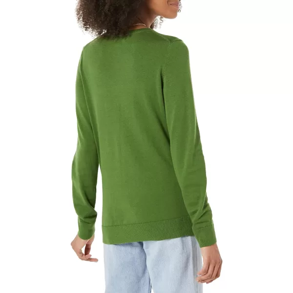 Amazon Essentials Womens ClassicFit Lightweight LongSleeve VNeck Sweater Available in Plus SizeGreen