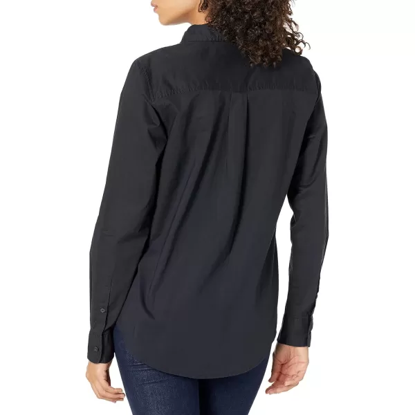 Amazon Essentials Womens ClassicFit LongSleeve ButtonDown Poplin ShirtBlack