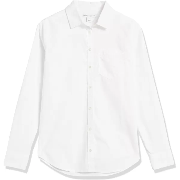 Amazon Essentials Womens ClassicFit LongSleeve ButtonDown Poplin ShirtWhite