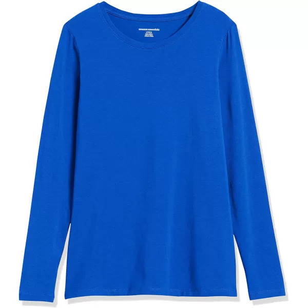 Amazon Essentials Womens ClassicFit LongSleeve Crewneck TShirt Available in Plus SizeBright Blue