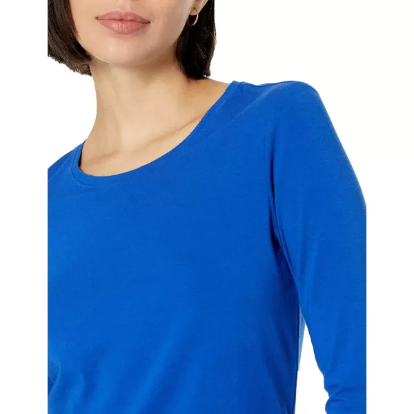 Amazon Essentials Womens ClassicFit LongSleeve Crewneck TShirt Available in Plus SizeBright Blue