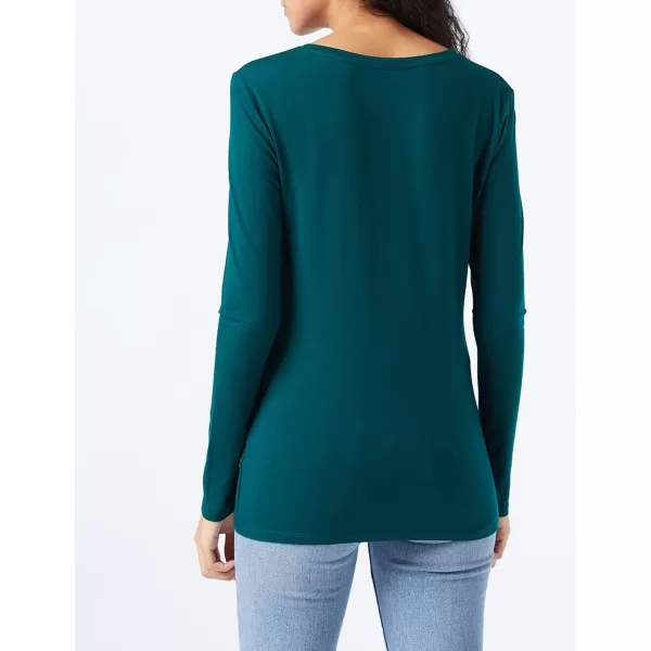 Amazon Essentials Womens ClassicFit LongSleeve Crewneck TShirt Available in Plus SizeDark Green