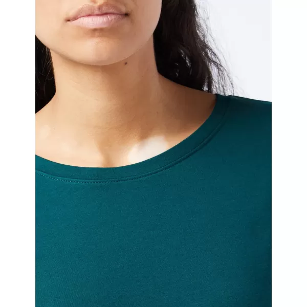 Amazon Essentials Womens ClassicFit LongSleeve Crewneck TShirt Available in Plus SizeDark Green