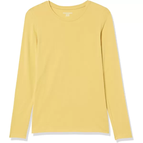 Amazon Essentials Womens ClassicFit LongSleeve Crewneck TShirt Available in Plus SizeDark Yellow