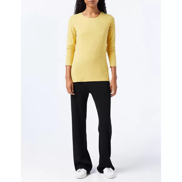 Amazon Essentials Womens ClassicFit LongSleeve Crewneck TShirt Available in Plus SizeDark Yellow