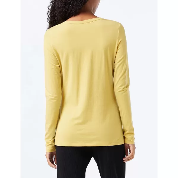 Amazon Essentials Womens ClassicFit LongSleeve Crewneck TShirt Available in Plus SizeDark Yellow