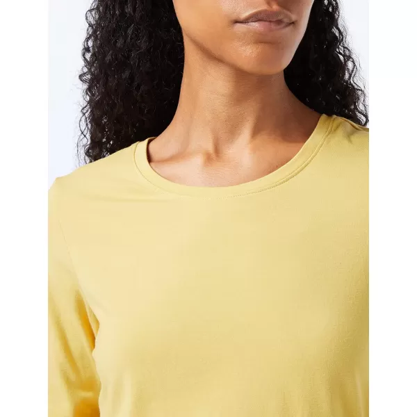 Amazon Essentials Womens ClassicFit LongSleeve Crewneck TShirt Available in Plus SizeDark Yellow