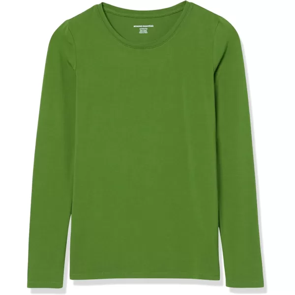 Amazon Essentials Womens ClassicFit LongSleeve Crewneck TShirt Available in Plus SizeGreen