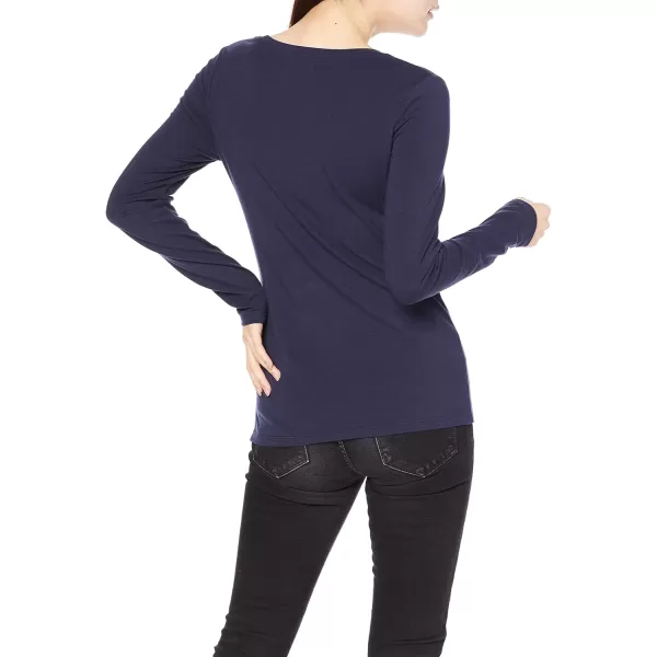 Amazon Essentials Womens ClassicFit LongSleeve Crewneck TShirt Available in Plus SizeNavy