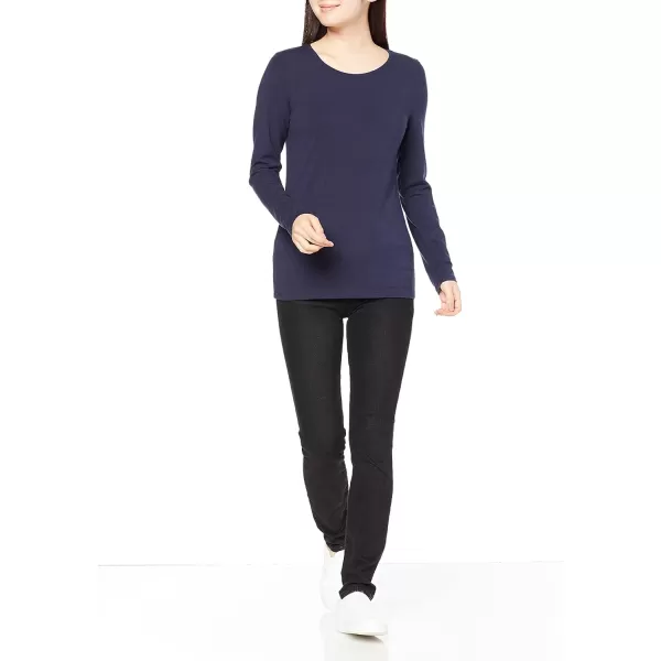 Amazon Essentials Womens ClassicFit LongSleeve Crewneck TShirt Available in Plus SizeNavy