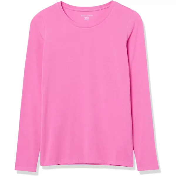 Amazon Essentials Womens ClassicFit LongSleeve Crewneck TShirt Available in Plus SizePink