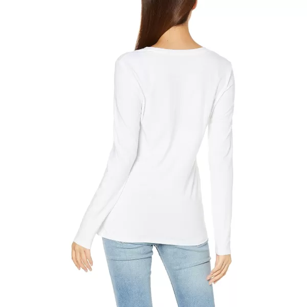 Amazon Essentials Womens ClassicFit LongSleeve Crewneck TShirt Available in Plus SizeWhite