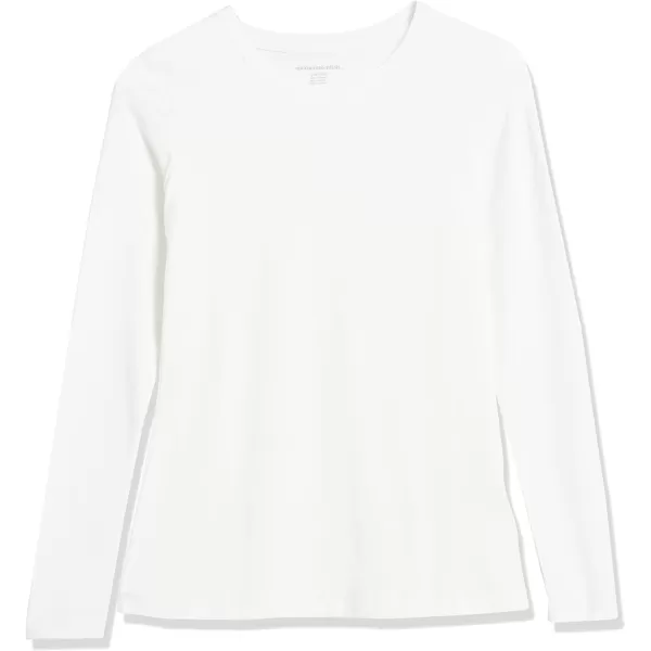 Amazon Essentials Womens ClassicFit LongSleeve Crewneck TShirt Available in Plus SizeWhite