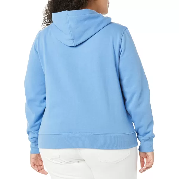 Amazon Essentials Womens ClassicFit LongSleeve Open VNeck Hooded SweatshirtBlue