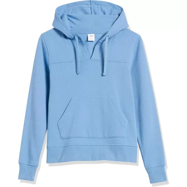 Amazon Essentials Womens ClassicFit LongSleeve Open VNeck Hooded SweatshirtBlue