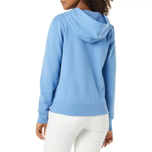 Amazon Essentials Womens ClassicFit LongSleeve Open VNeck Hooded SweatshirtBlue