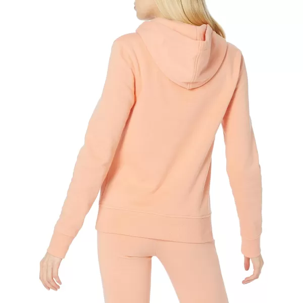 Amazon Essentials Womens ClassicFit LongSleeve Open VNeck Hooded SweatshirtCoral Orange