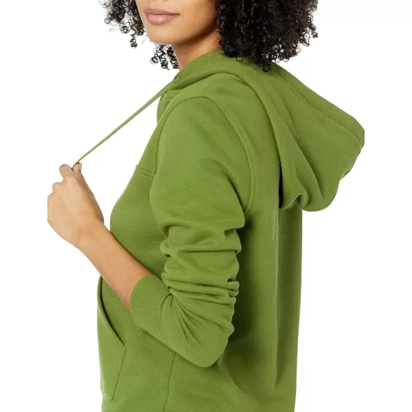 Amazon Essentials Womens ClassicFit LongSleeve Open VNeck Hooded SweatshirtGreen