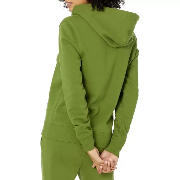 Amazon Essentials Womens ClassicFit LongSleeve Open VNeck Hooded SweatshirtGreen