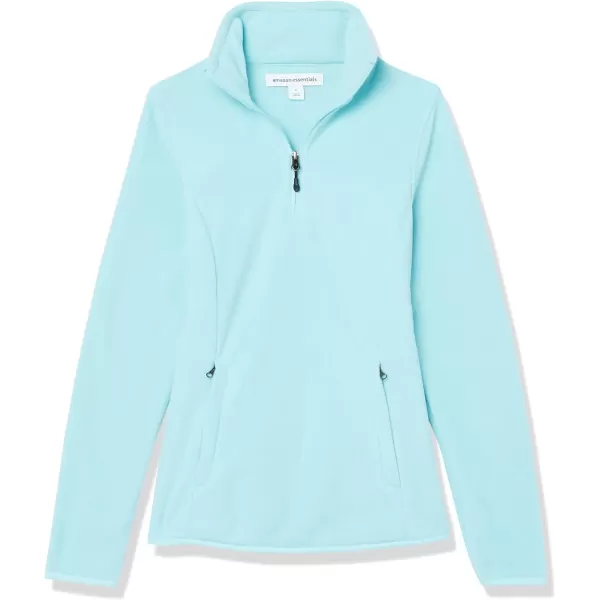 Amazon Essentials Womens ClassicFit LongSleeve QuarterZip Polar Fleece Pullover Jacket Available in Plus SizePolyester Aqua Blue