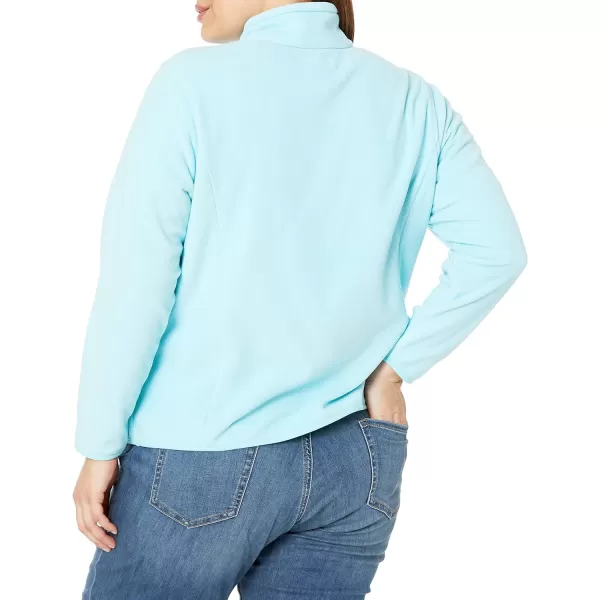 Amazon Essentials Womens ClassicFit LongSleeve QuarterZip Polar Fleece Pullover Jacket Available in Plus SizePolyester Aqua Blue