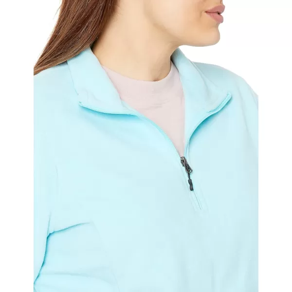 Amazon Essentials Womens ClassicFit LongSleeve QuarterZip Polar Fleece Pullover Jacket Available in Plus SizePolyester Aqua Blue