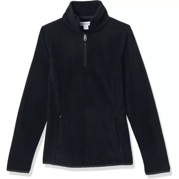 Amazon Essentials Womens ClassicFit LongSleeve QuarterZip Polar Fleece Pullover Jacket Available in Plus SizePolyester Black