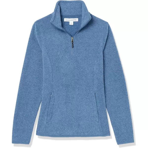 Amazon Essentials Womens ClassicFit LongSleeve QuarterZip Polar Fleece Pullover Jacket Available in Plus SizePolyester Blue Heather